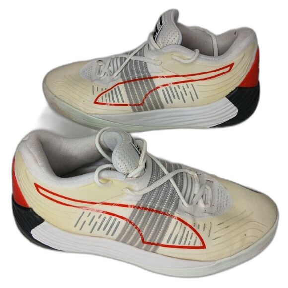 Puma Other - Puma Fusion Nitro Team BasketballShoesWhite Gra RedMen'sSize 11 AthleticSneakers